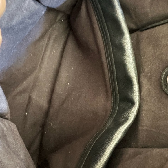 Vince Camuto Elegant Black and Tan Striped Tote Bag, natural straw - Picture 8 of 16